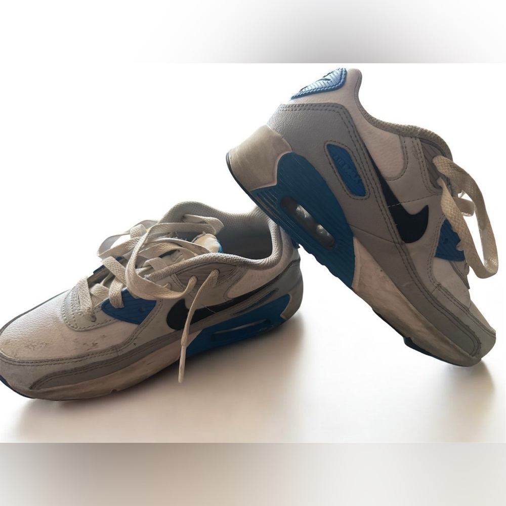 Nike Air Max White and Blue Shoes